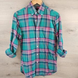 J Crew Shirt Mens XS Multicolor Long Sleeve Button Down Plaid
